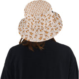 Cute Corgis Pattern pink background Unisex Bucket Hat