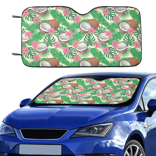 Coconut Pattern Print Design 01 Car Sun Shade