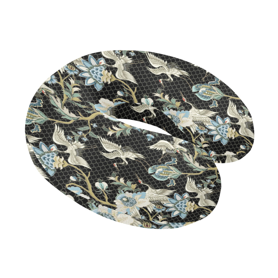 Japanese crane ornament elements U-Shaped Travel Neck Pillow