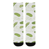 Cucumber sketch pattern Crew Socks