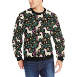 Unicorns forest background Men's Crew Neck Sweatshirt