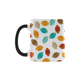 Colorful american football ball pattern Morphing Mug Heat Changing Mug