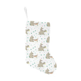 Cute Rhino pattern background Christmas Stocking