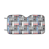 Skate Board Pattern Print Design 04 Car Sun Shade