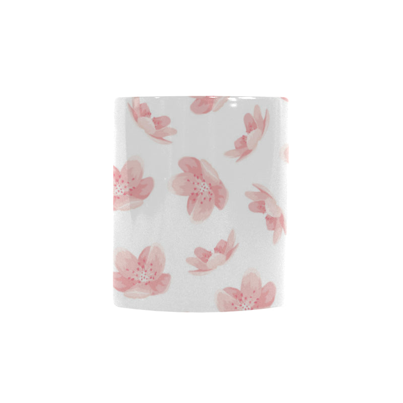 Pink sakura cherry blossom pattern Morphing Mug Heat Changing Mug