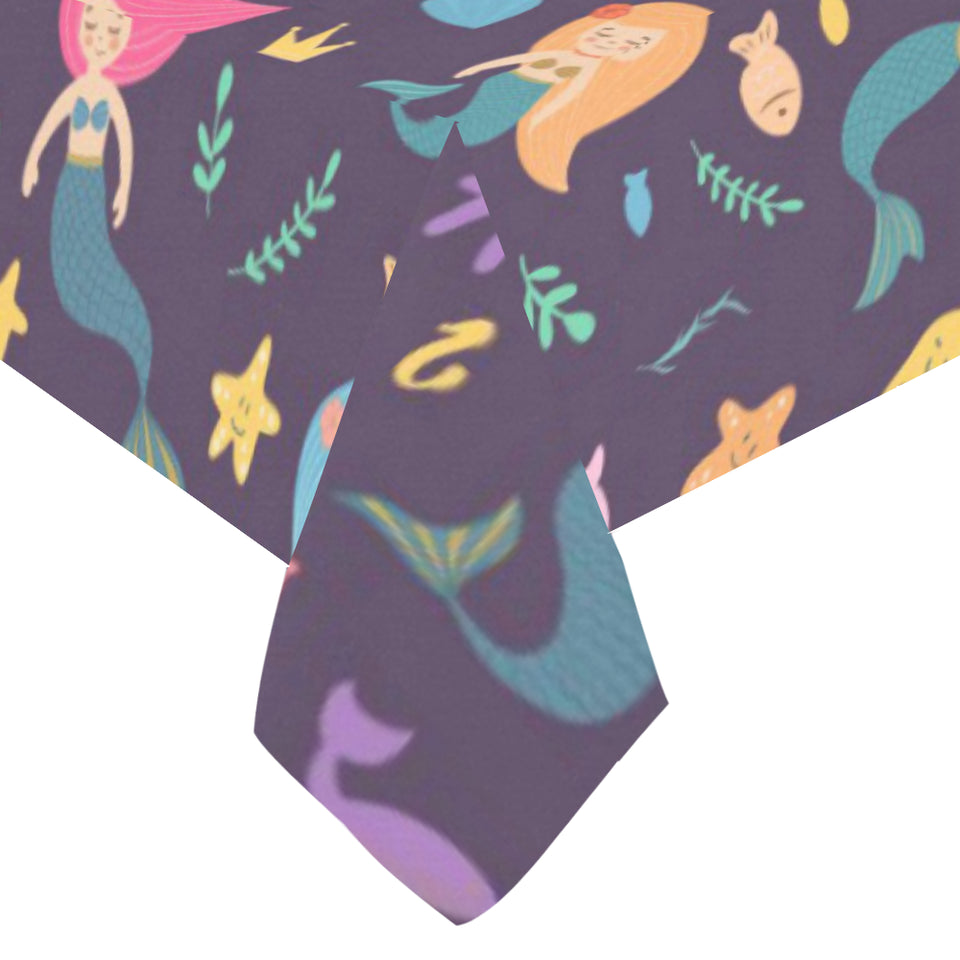 beautiful mermaid Fish jellyfish algae other marin Tablecloth