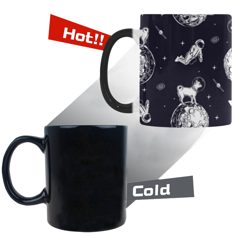 Chihuahua space helmet astronaut pattern Morphing Mug Heat Changing Mug
