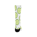 Cucumber slices pattern Crew Socks