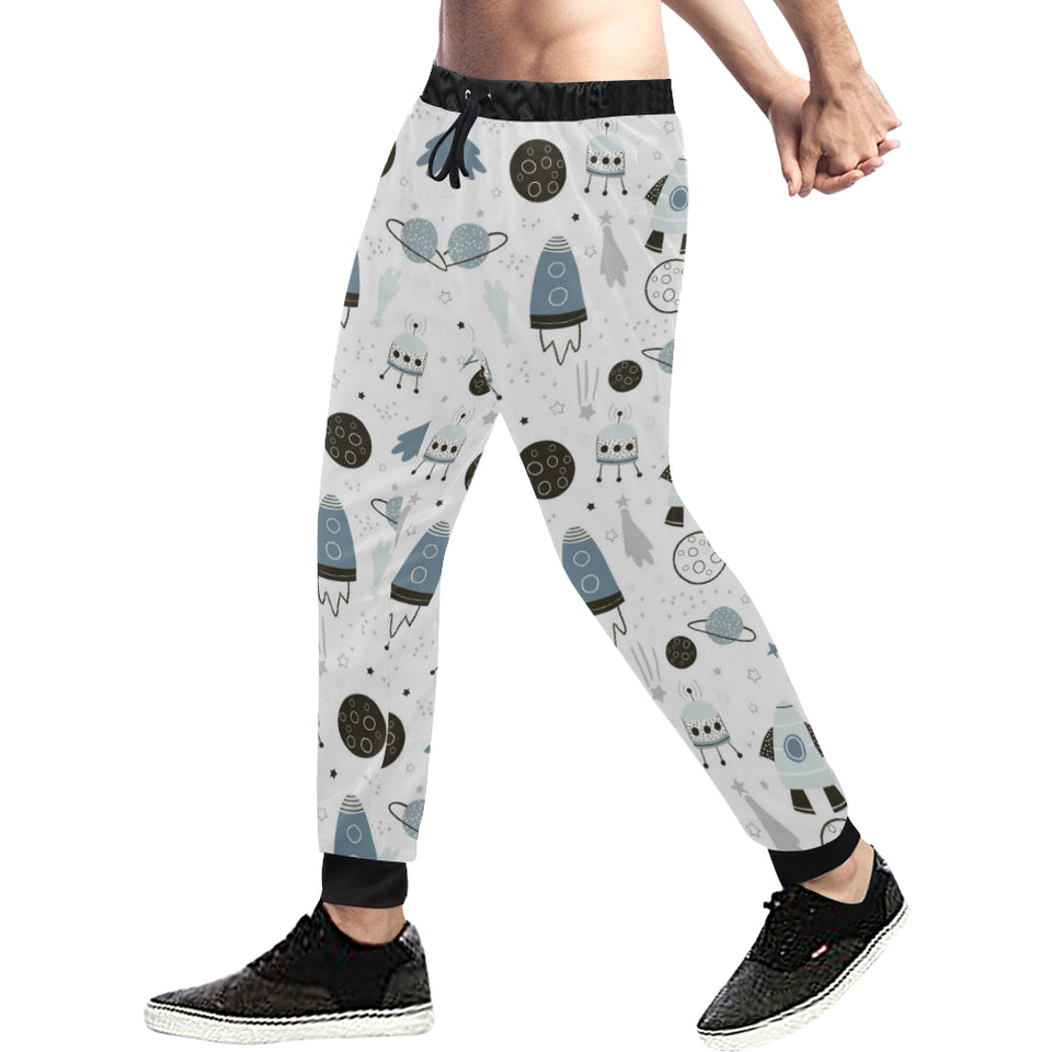 Hand drawn space elements space rocket star planet Unisex Casual Sweatpants