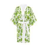 Hop design pattern Women's Short Kimono Robe