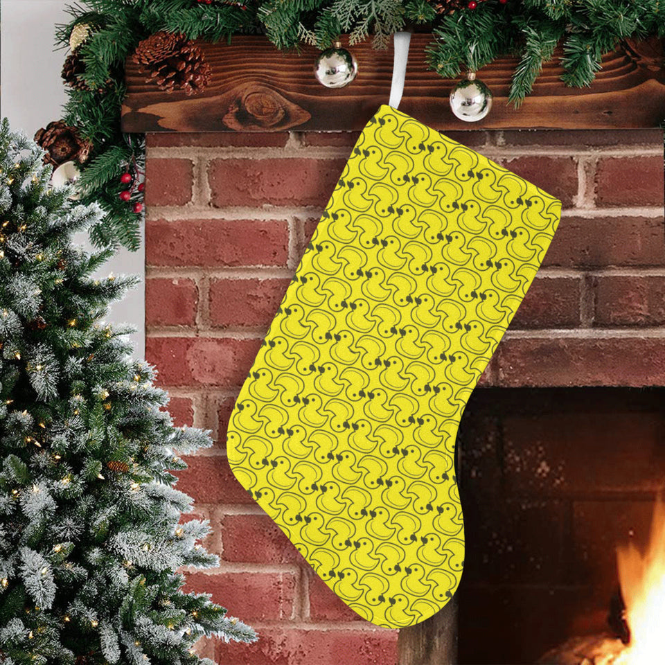 Duck Toy Pattern Print Design 02 Christmas Stocking
