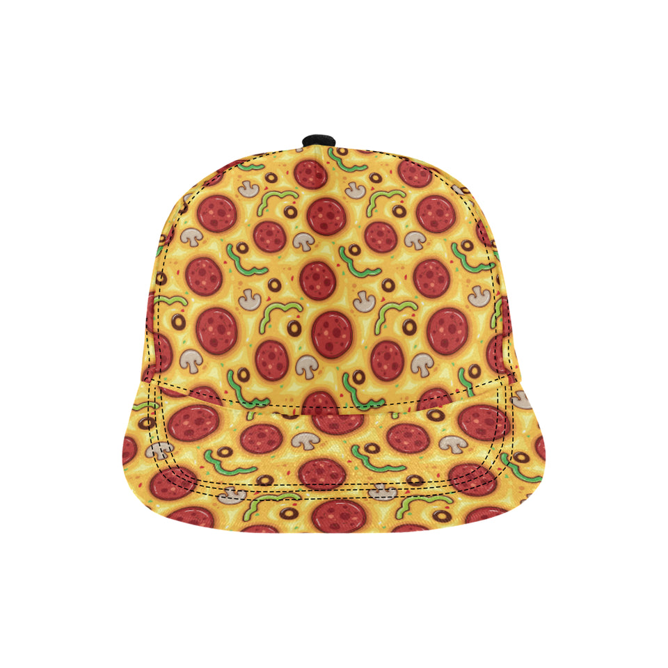 Pizza texture pattern All Over Print Snapback Cap