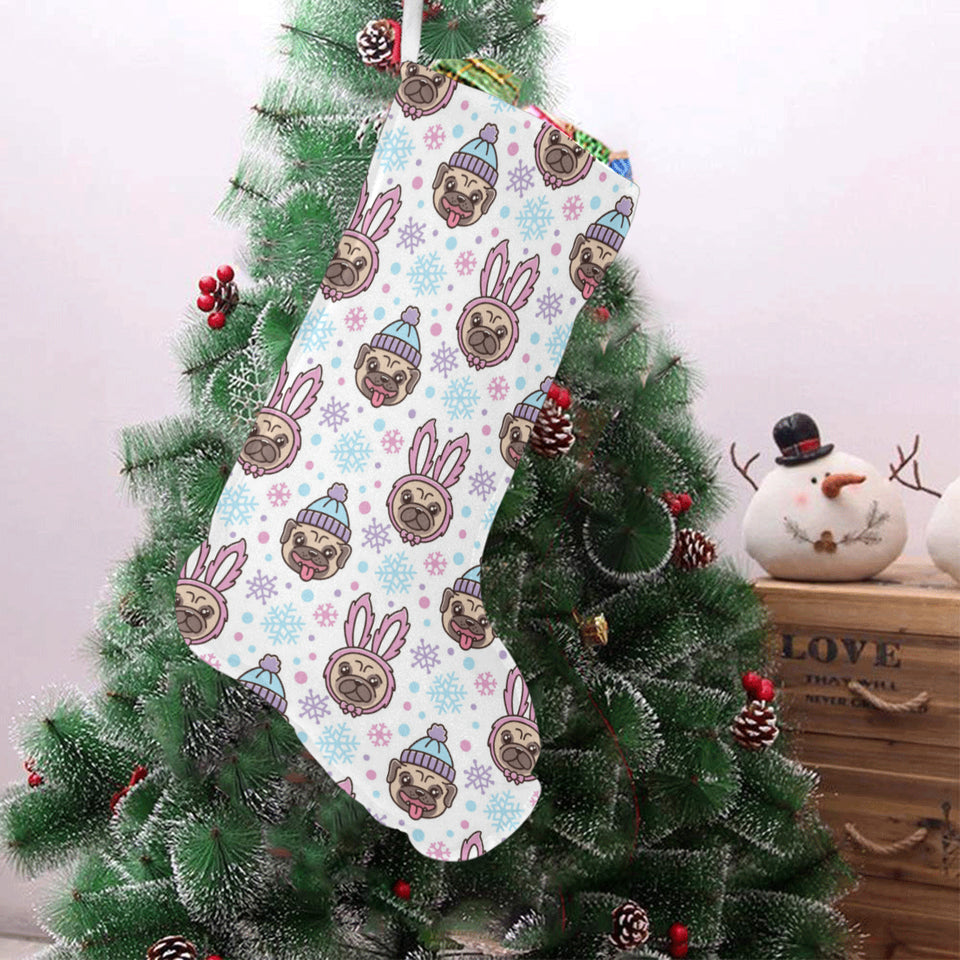 Cute pug hat rabbit costume pattern Christmas Stocking