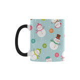 Cute snowman snowflake pattern Morphing Mug Heat Changing Mug