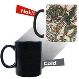 Monkey tropical leaves background Morphing Mug Heat Changing Mug