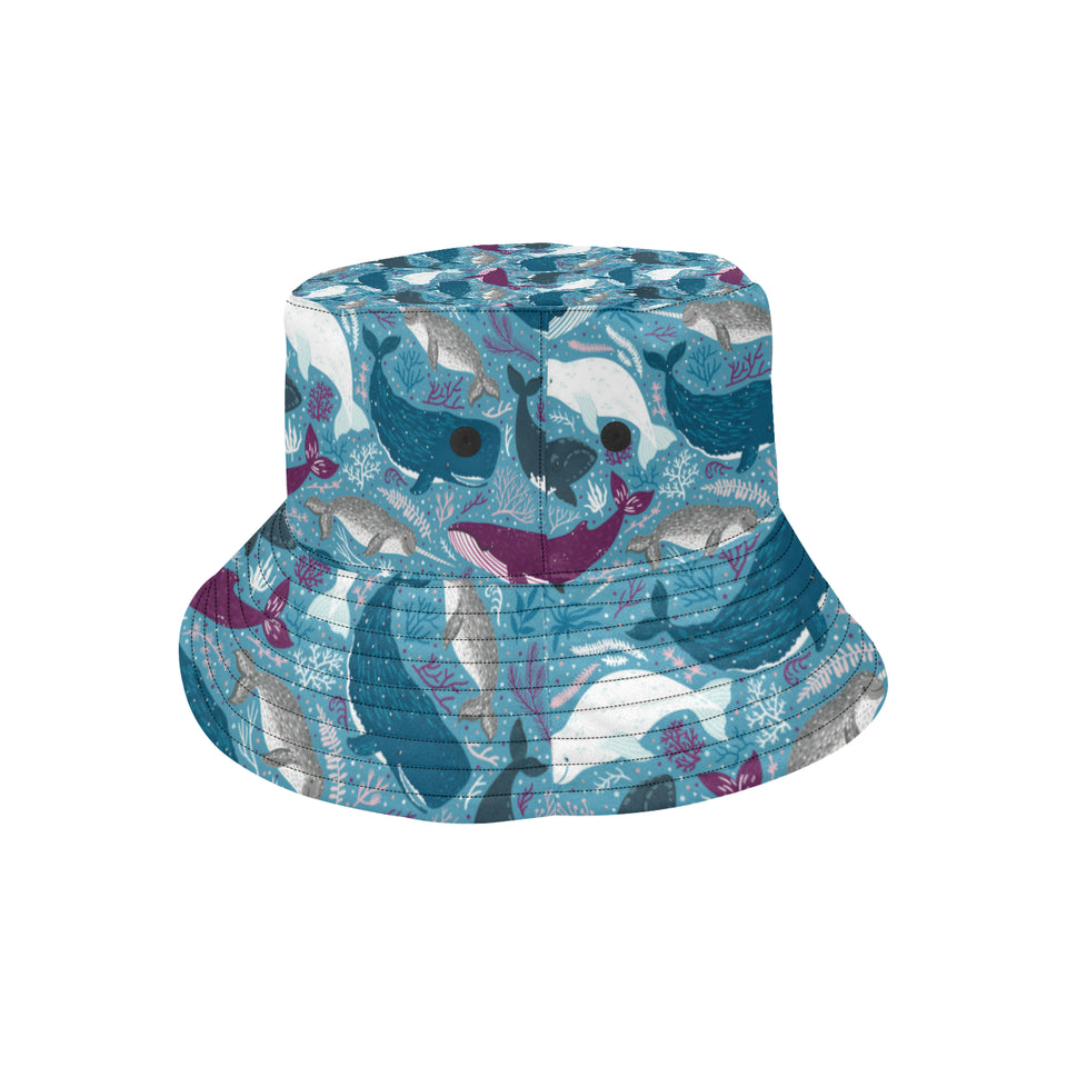 Whale design pattern Unisex Bucket Hat