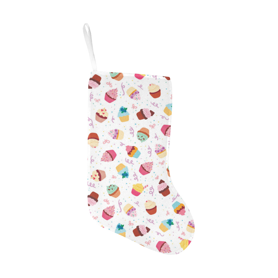 Cake cupcake design pattern Christmas Stocking
