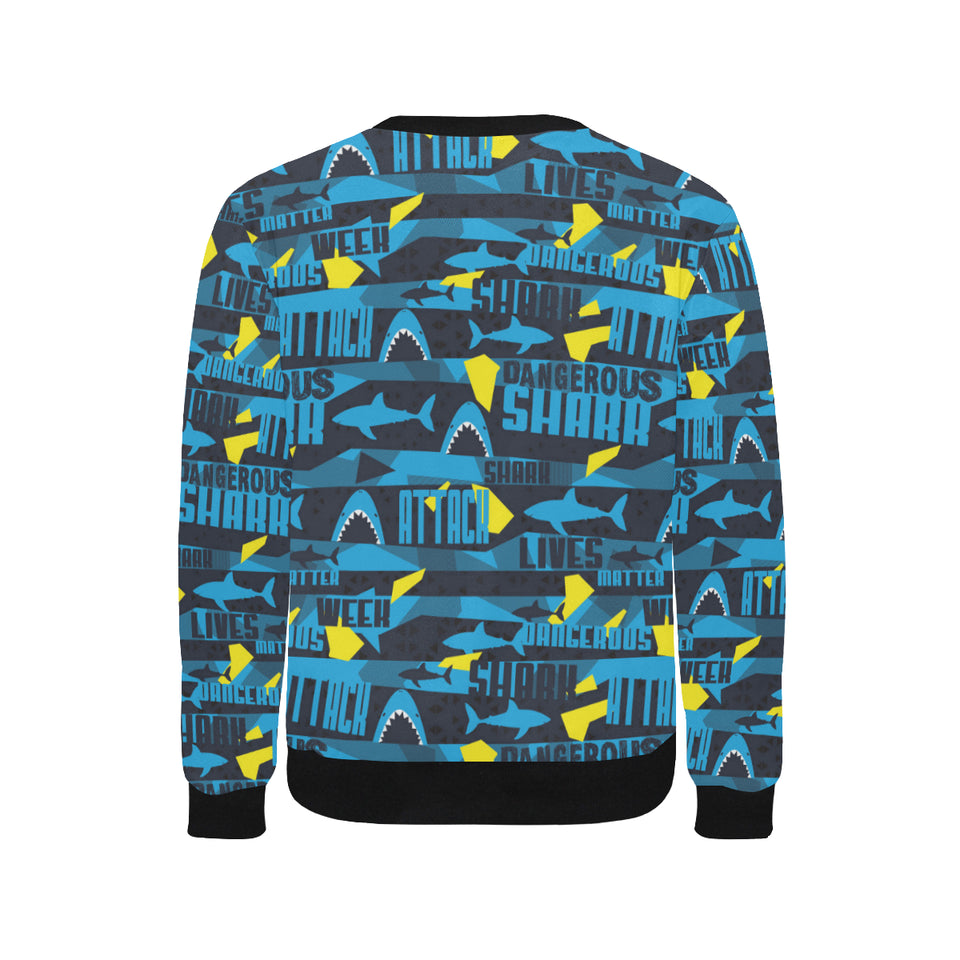 Shark dangerous Men's Crew Neck Sweatshirt