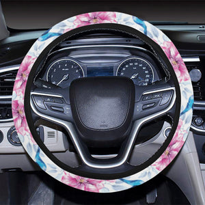 Hummingbird Pattern Print Design 02 Car Steering Wheel Cover