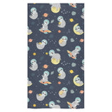 Cute sloth astronaut star planet rocket pattern Bath Towel