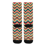 zigzag  chevron colorful pattern Crew Socks