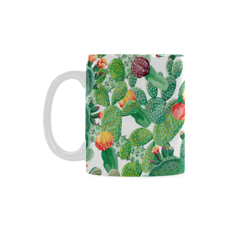 Cactus design pattern copy Classical White Mug (Fulfilled In US)