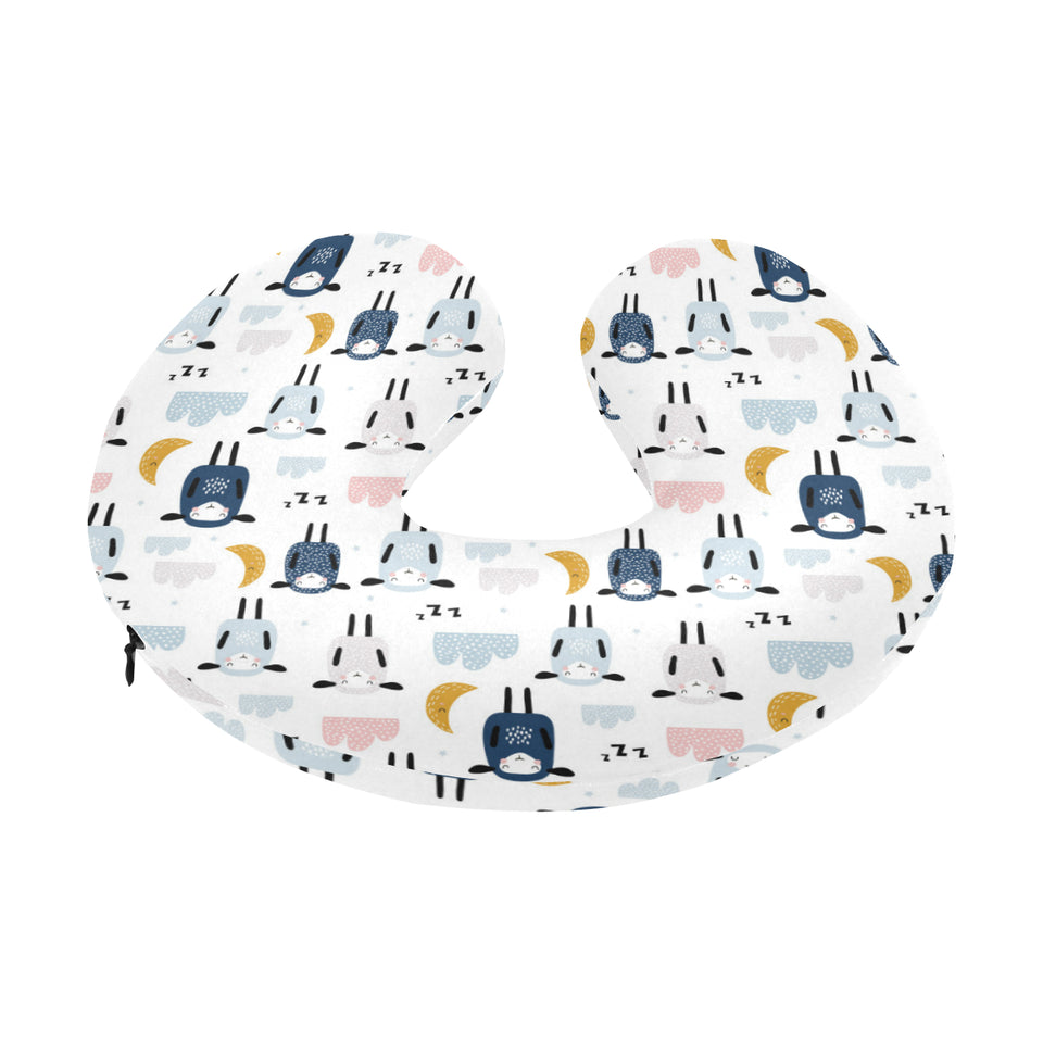 Cute sleeping sheep moon cloud pattern U-Shaped Travel Neck Pillow