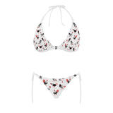 Cool rooster chicken cock floral ornament backgrou Sexy Bikinis Two-Piece Swimsuits