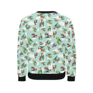 Helicopter design pattern Men's Crew Neck Sweatshirt