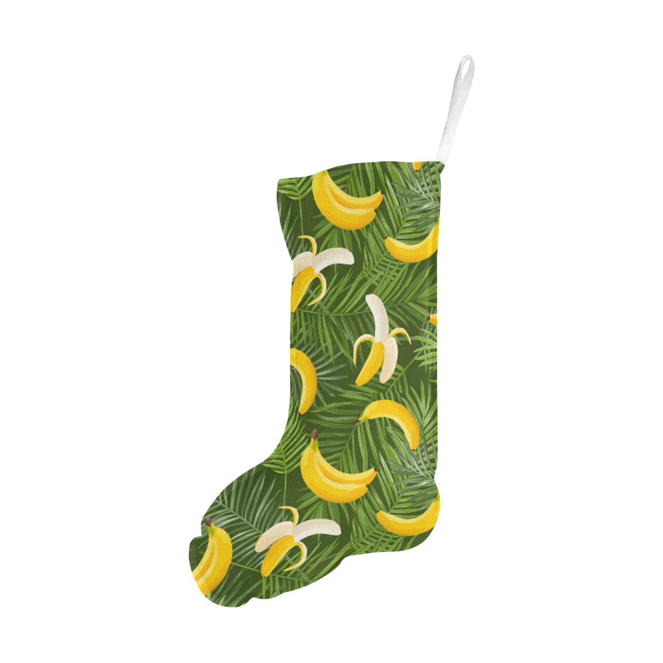 Banana Palm Leaves pattern Christmas Stocking