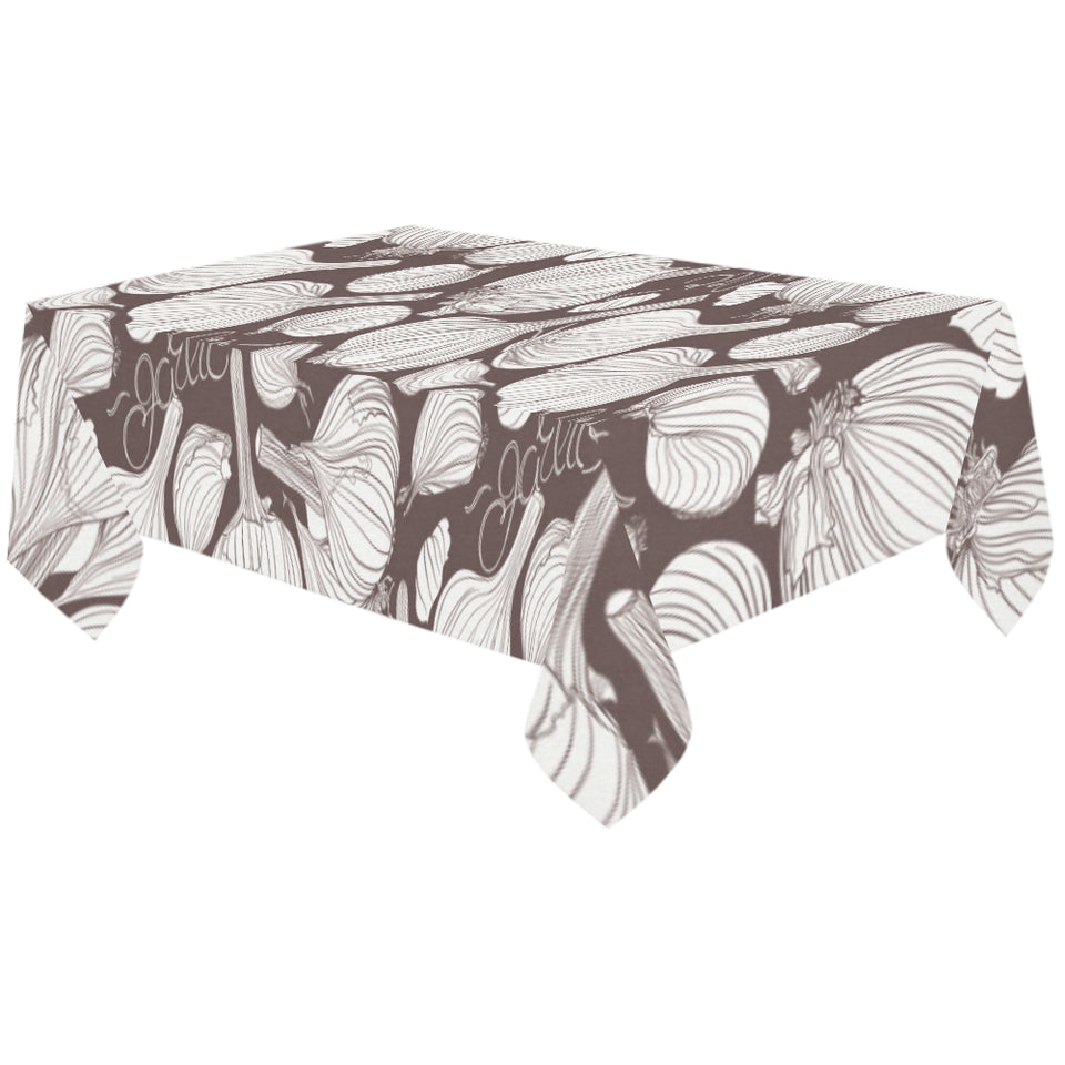 Garlic bulb dark background Tablecloth
