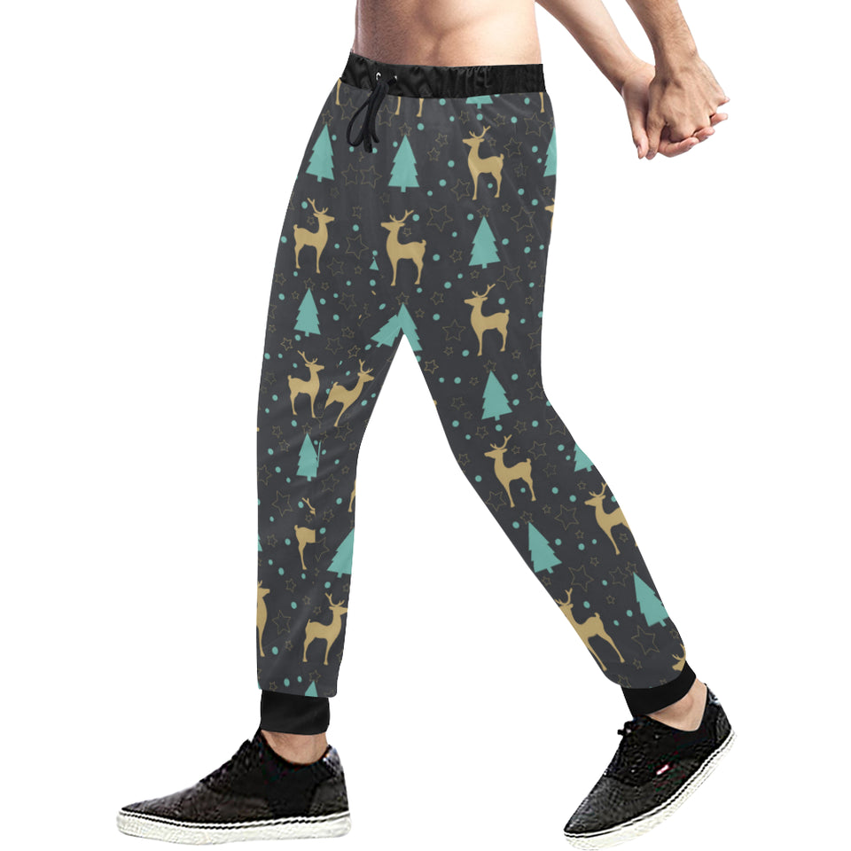 Deers star tree pattern Unisex Casual Sweatpants