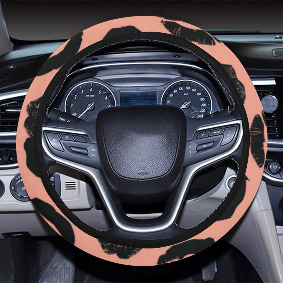 Lips Pattern Print Design 02 Car Steering Wheel Cover