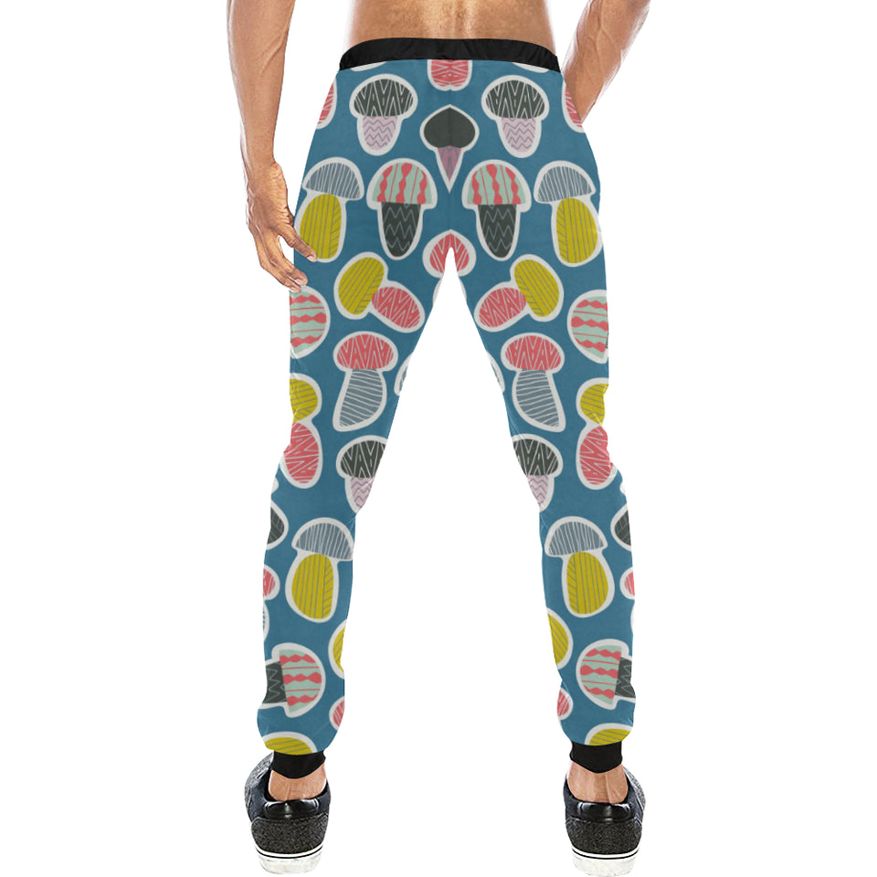 Colorful mushroom design pattern Unisex Casual Sweatpants