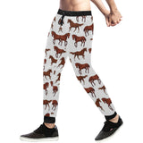 Horses running pattern background Unisex Casual Sweatpants