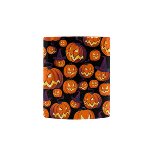 Halloween Pumpkin pattern Morphing Mug Heat Changing Mug