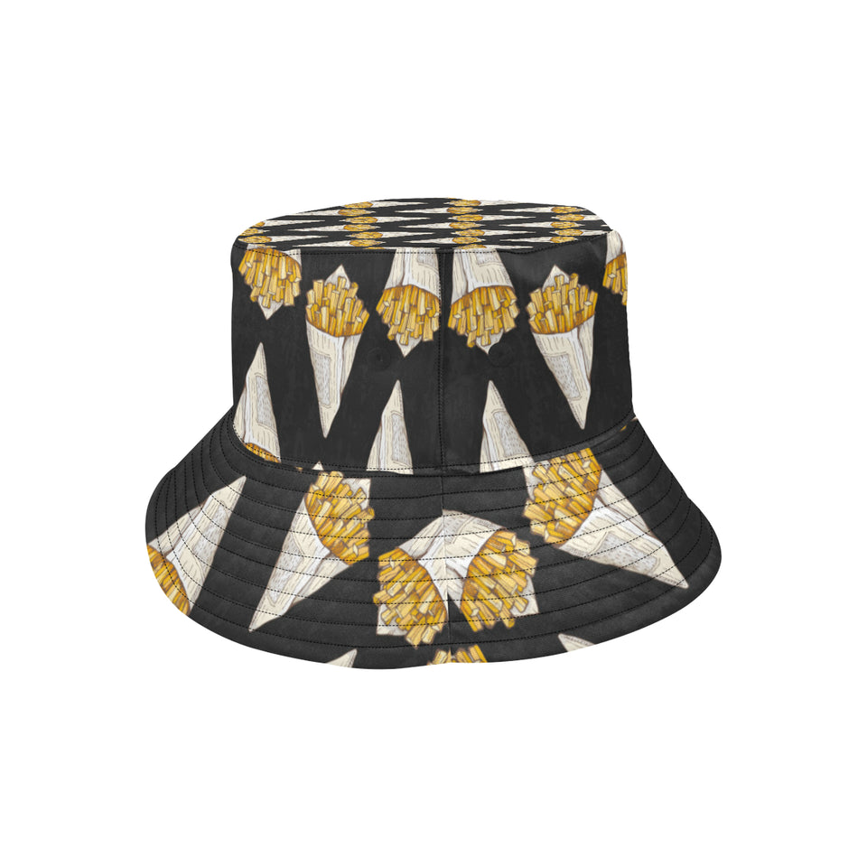 French fries dark background Unisex Bucket Hat