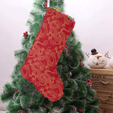 Gold dragons red background Christmas Stocking