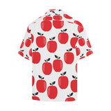 red apples white background Men's All Over Print Hawaiian Shirt
