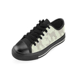 Little young goat pattern Men's Low Top Canvas Shoes Black