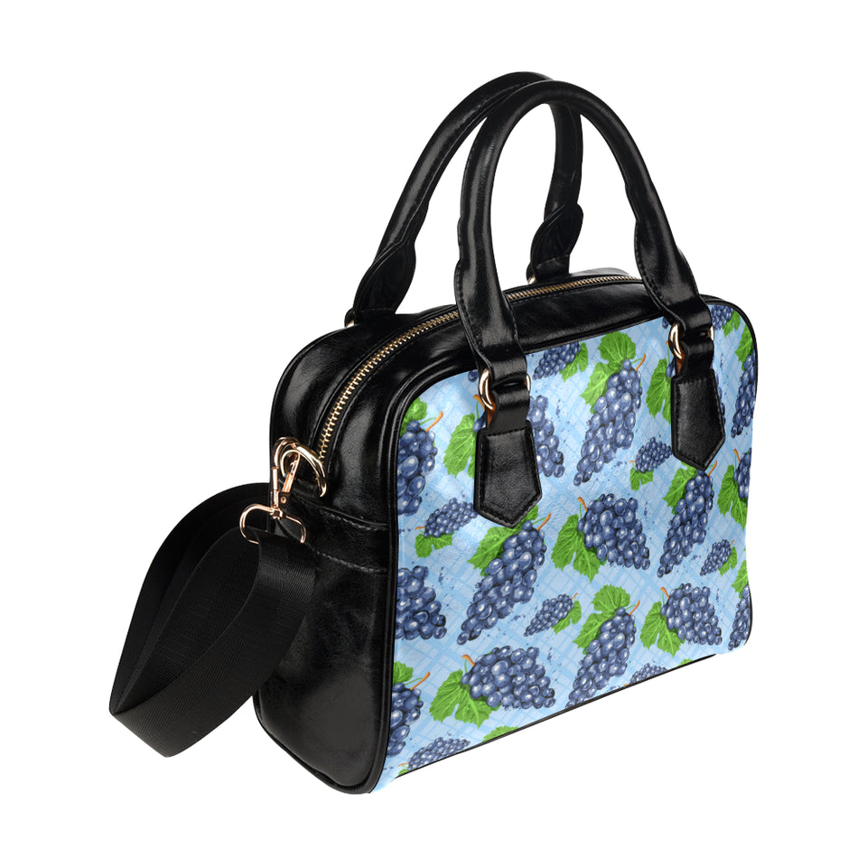 Watercolor grape pattern Shoulder Handbag