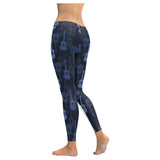 Blue Theme guitar pattern Women's Legging Fulfilled In US