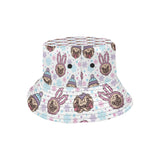 Cute pug hat rabbit costume pattern Unisex Bucket Hat