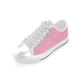 Sweet candy pink background Men's Low Top Shoes White