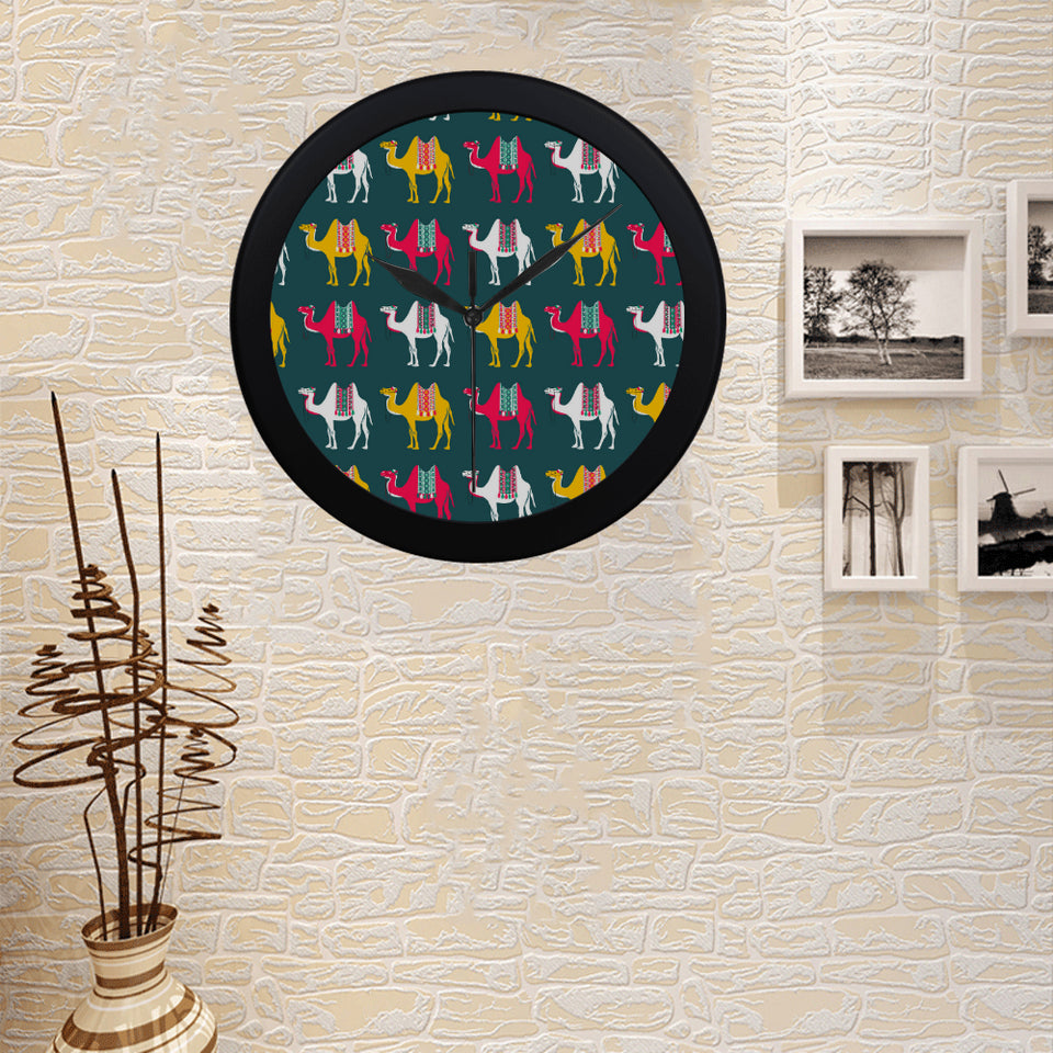 Camel pattern Elegant Black Wall Clock
