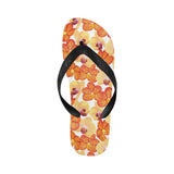 Orange yellow orchid flower pattern background Unisex Flip Flops
