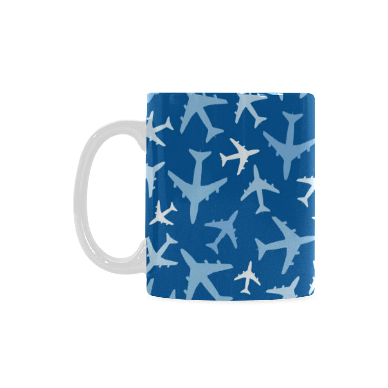 Airplane pattern in the sky Classical White Mug (Fulfilled In US)