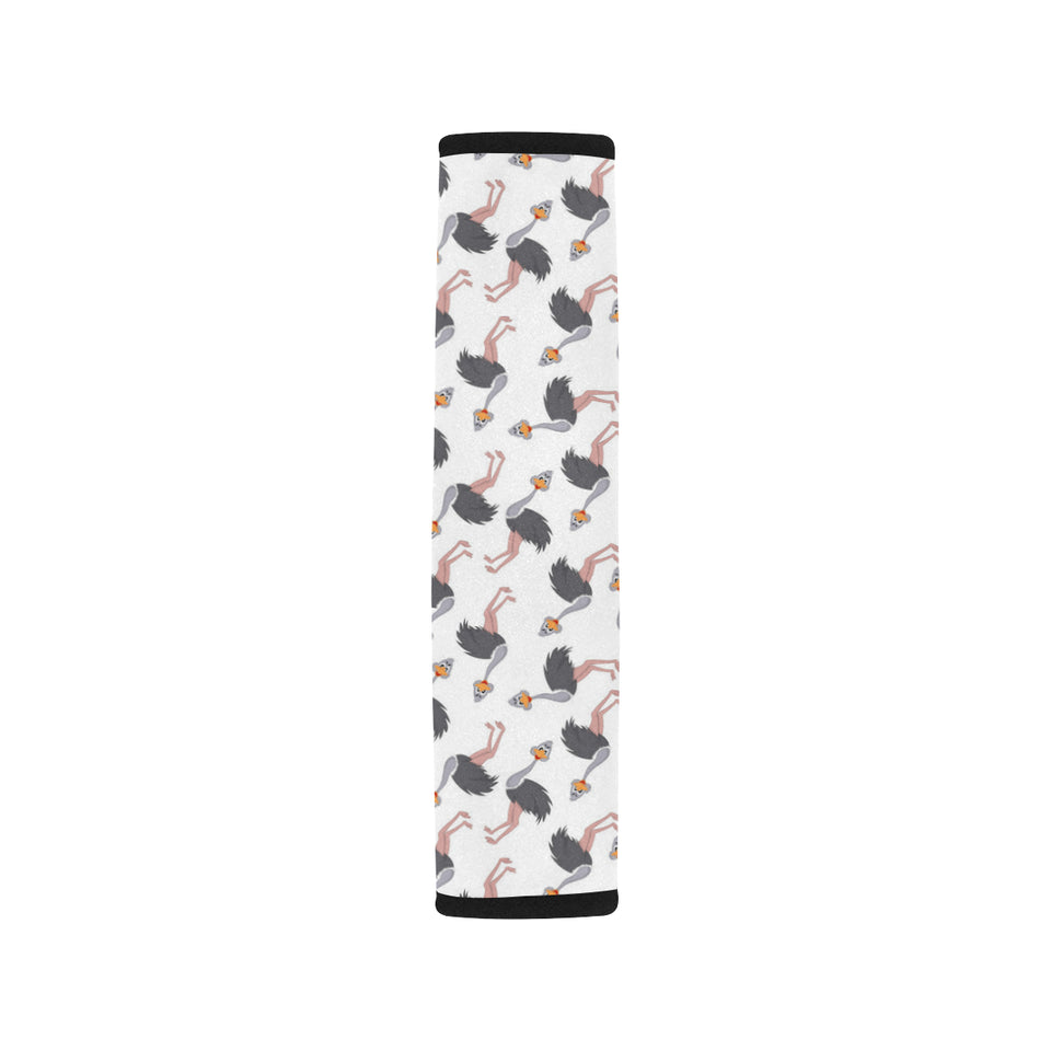 Ostrich Pattern Print Design 02 Car Seat Belt Cover