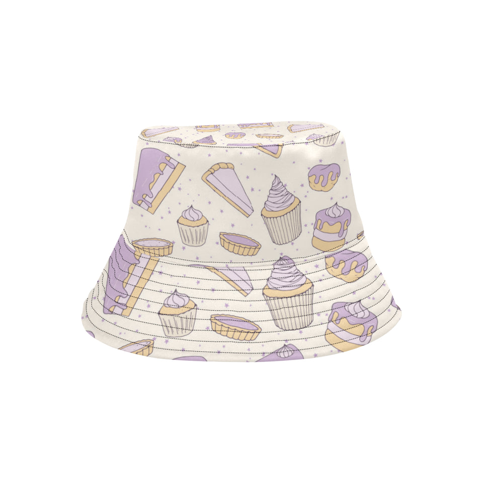 Cakes pies tarts muffins and eclairs purple bluebe Unisex Bucket Hat