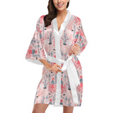 Octopus winter hat garland Fish candy Seaweed Cora Women's Short Kimono Robe